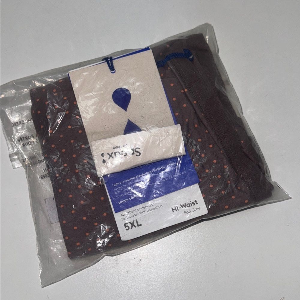 🔥Saxx Hi-Waist Leggings in Egg Grey with Orange Dots Sz 5XL New